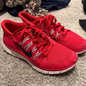 Red Nike free 5.0 Athletic Sneakers size 8 women’s